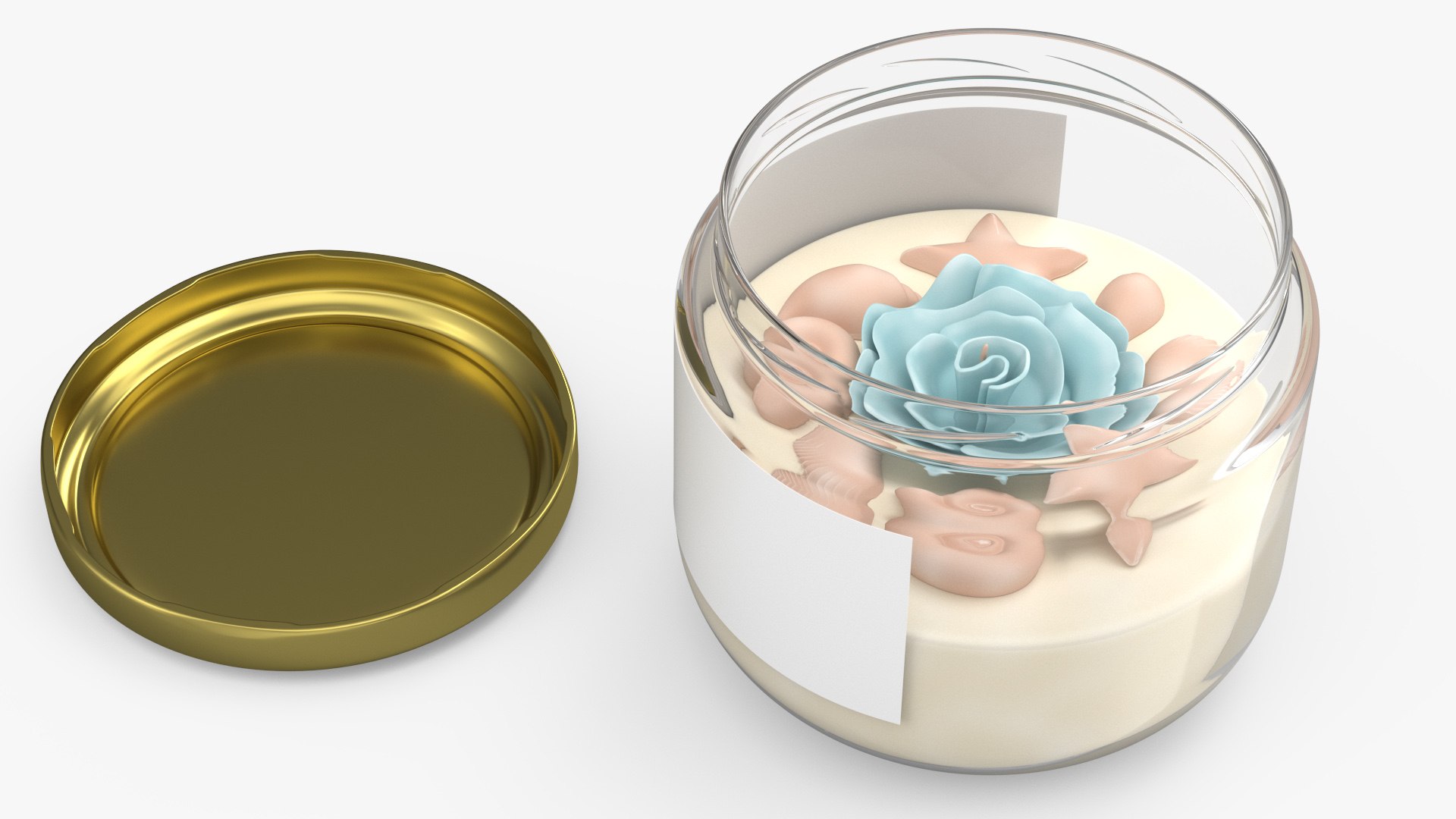Jar Candle with Cover 3D model preview