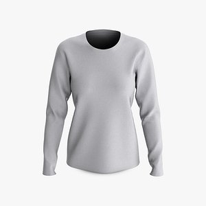 cotton female t-shirt dropped 3D model