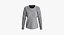 T-shirt manica lunga con scollo rotondo a spalla dritta da donna