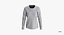 T-shirt manica lunga con scollo rotondo a spalla dritta da donna