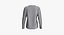 T-shirt manica lunga con scollo rotondo a spalla dritta da donna