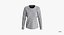 T-shirt manica lunga con scollo rotondo a spalla dritta da donna