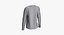 T-shirt manica lunga con scollo rotondo a spalla dritta da donna