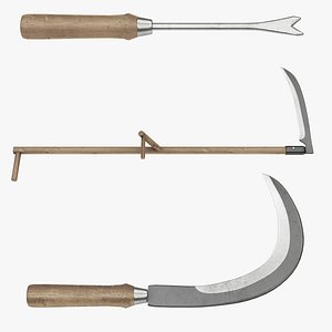 3D scythe sickle lawn trimmer model