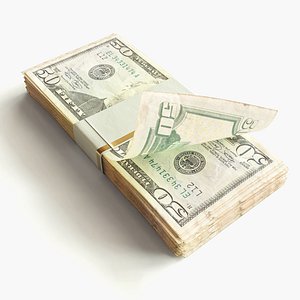 Cash Bundle US Dollar 3D model