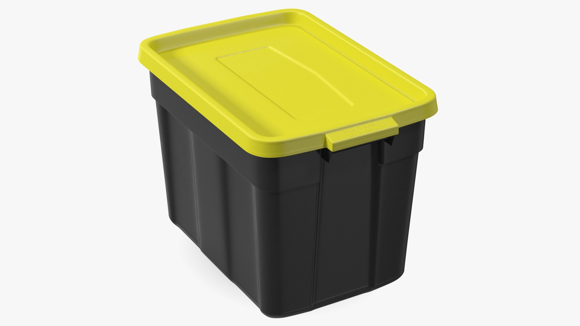Rugged Storage Tote with Lid 18 Gallon 3D model preview