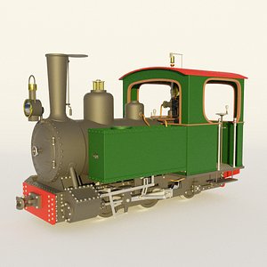 steam locomotive 3D model