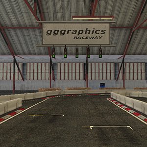 3d model indoor racing circuit track