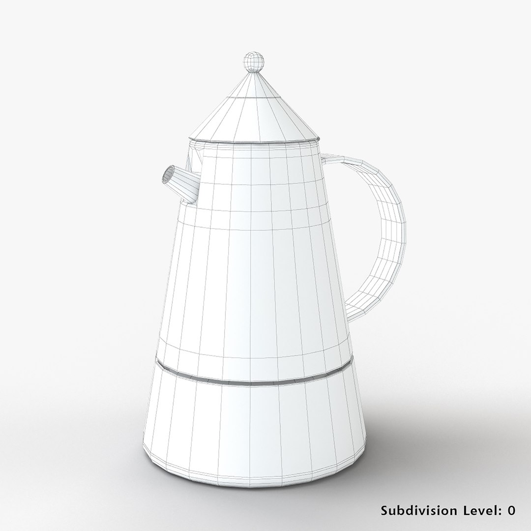 3D Stovetop Espresso Maker Moka Pot Photorealistic High Detail 3D Model https://p.turbosquid.com/ts-thumb/mL/rcTCxt/ah/espressomokapotwireframe2/jpg/1777817610/1920x1080/fit_q87/0c051bfde71e15af3436a51c34fd3e2d708d7af1/espressomokapotwireframe2.jpg
