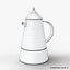 Stovetop Espresso Maker Moka Pot Photorealistic High Detail 3D Model