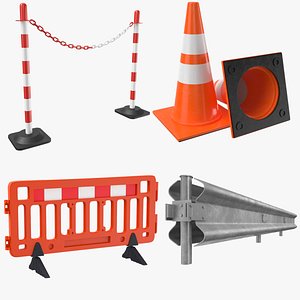 Four Road Barriers Collection