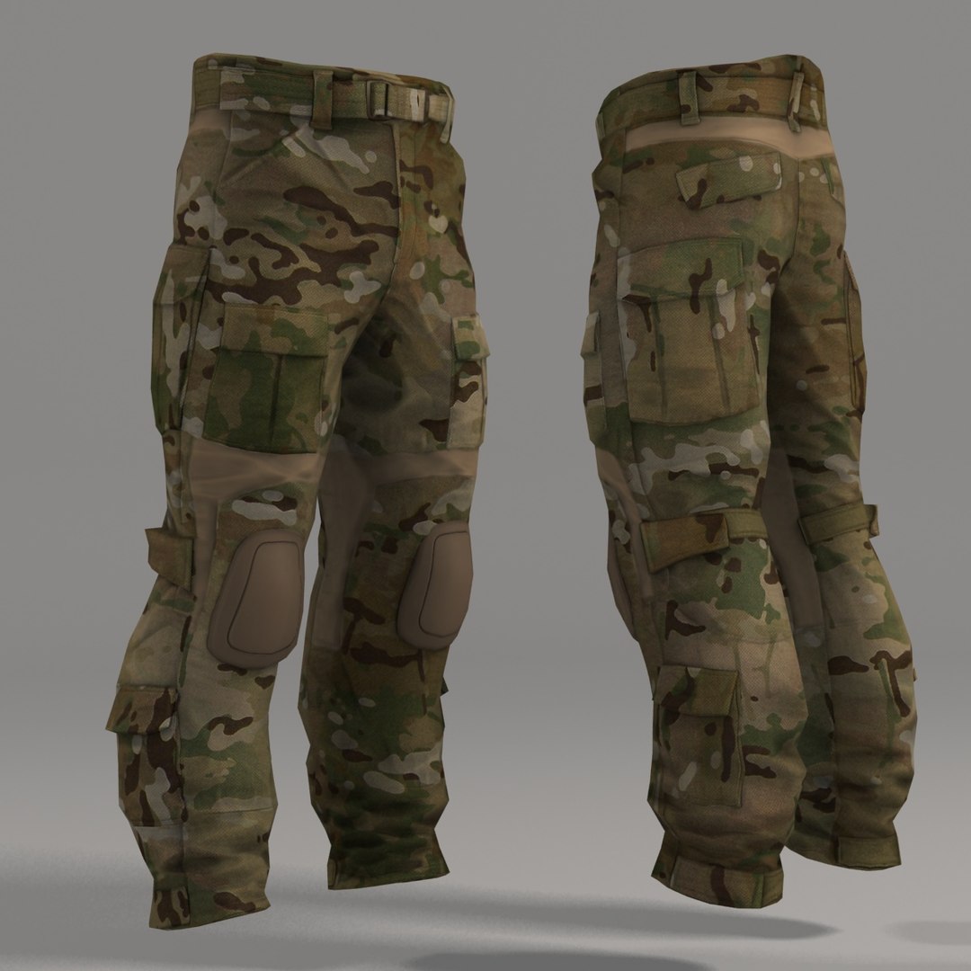 3d military male soldier set