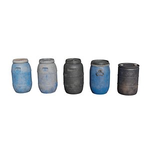 Plastic barrels 3D