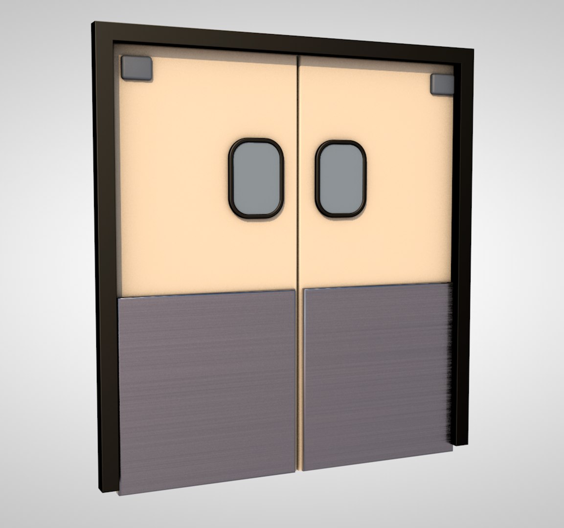 3D Commercial Kitchen Door Model TurboSquid 1386439
