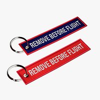Remove before flight keychain