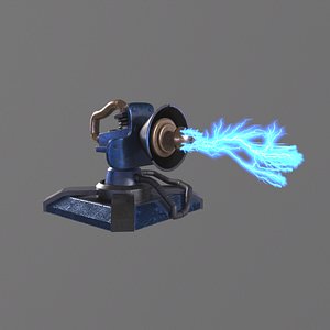 Boom Beach-Frontlines - Lazer Tower Defence - Low Poly 3D Model 3D model