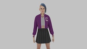 Varsity Woman 3D model