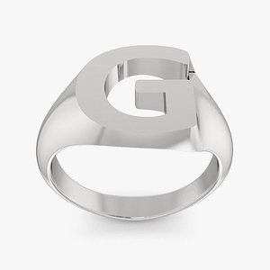 Alphabet Signet Ring G 3D model