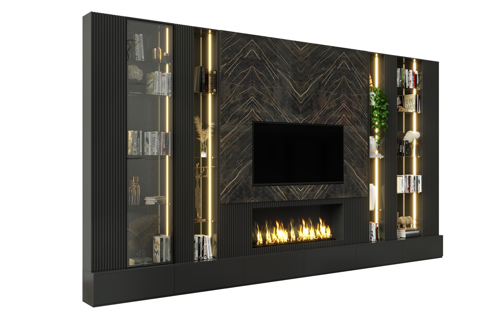 3D Tv Unit Wall Decor - TurboSquid 2228299