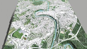 3D Cityscape Bern Switzerland