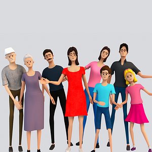 Cartoon Family Rigged