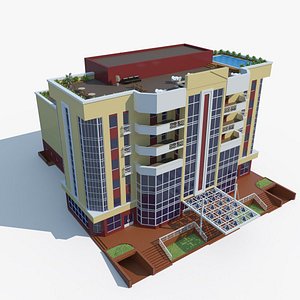 3D Model Residential Terraced House(1)