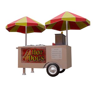 Hot Dog Cart 3D model