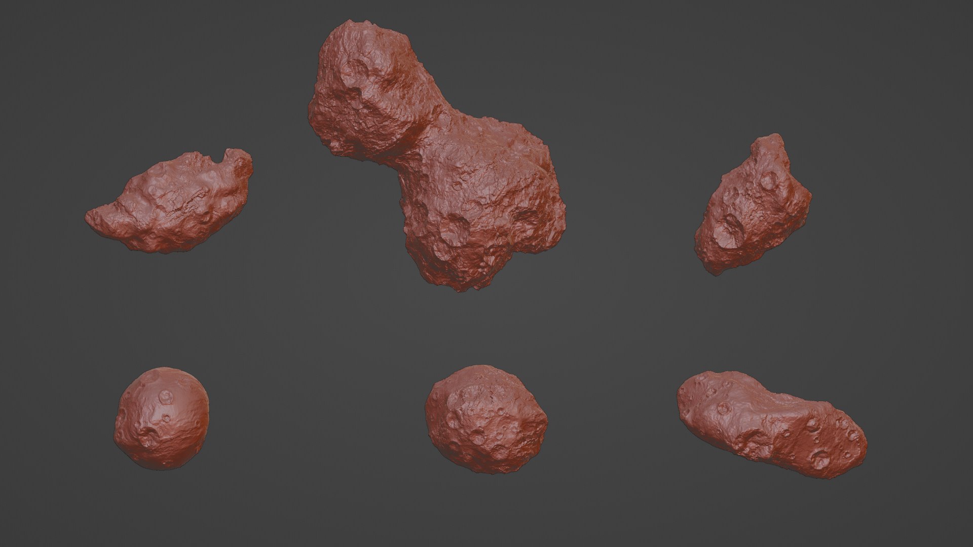 3D Realistic Asteroids Pack Low-poly 3D model https://p.turbosquid.com/ts-thumb/mM/YXqsp6/8Q/all6solidview/png/1658778953/1920x1080/fit_q87/70920d8d9a8af964dcf07ec97aa4aa7ff4a9fcc9/all6solidview.jpg