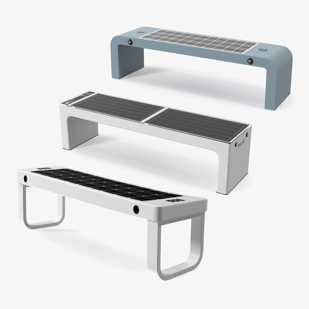 Smart Benches Collection 3D model preview