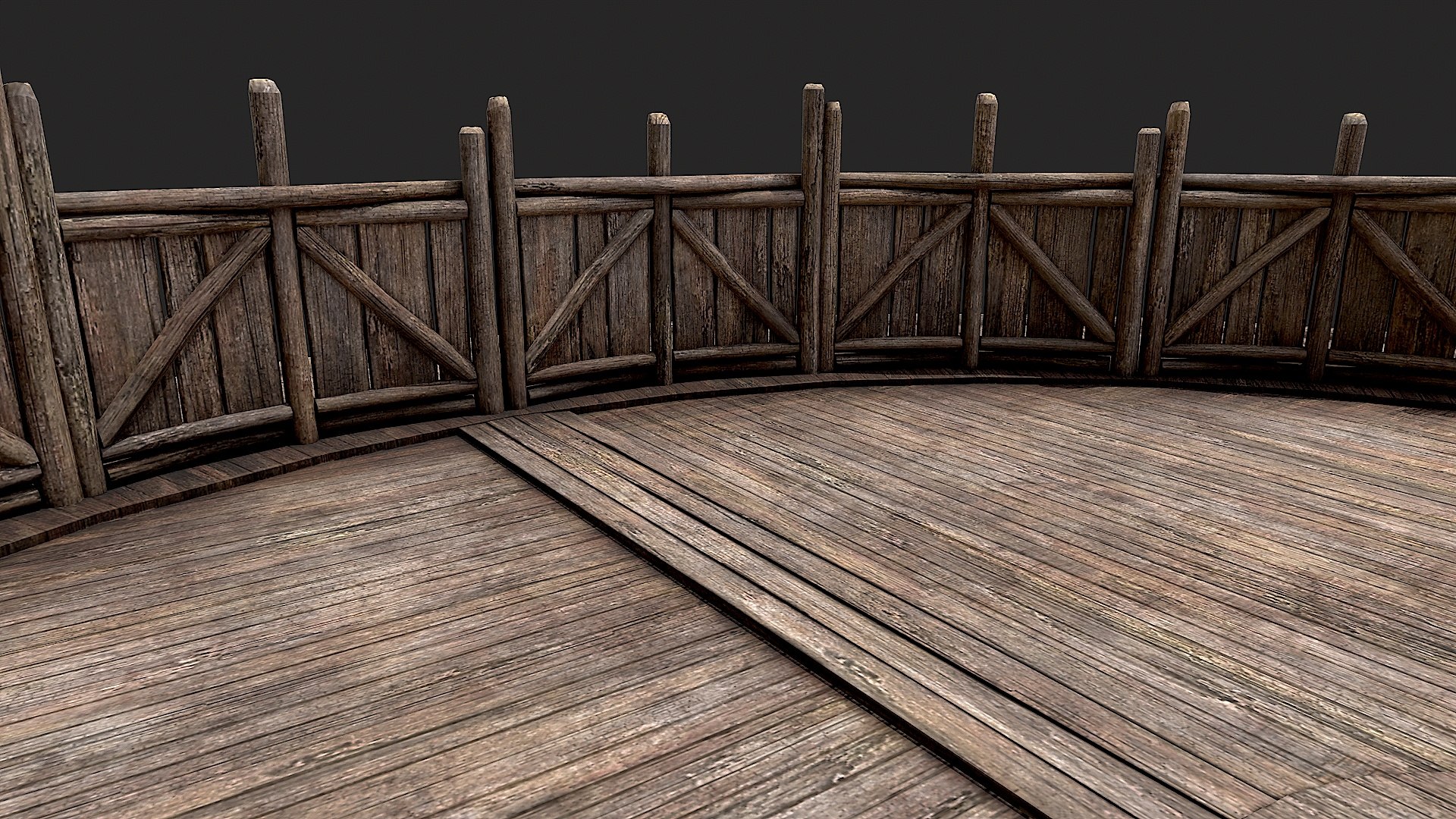 3D Medieval Wooden Circular Platform Arena 5 Model - TurboSquid 2360324