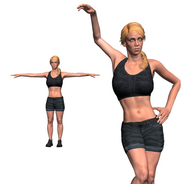 3D girl character model