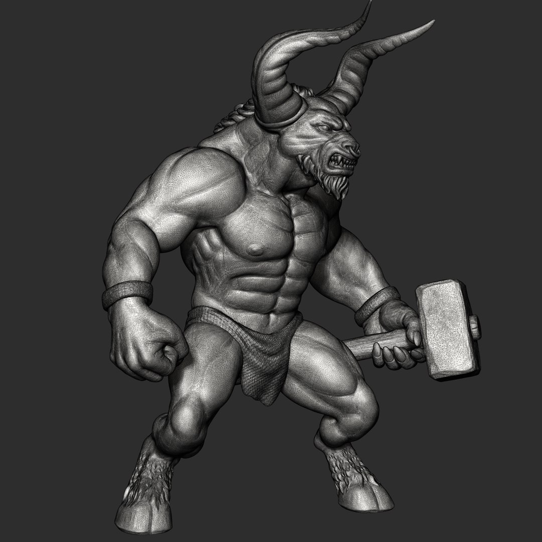 3D Minotaur Sculpture Cnc - TurboSquid 1164970