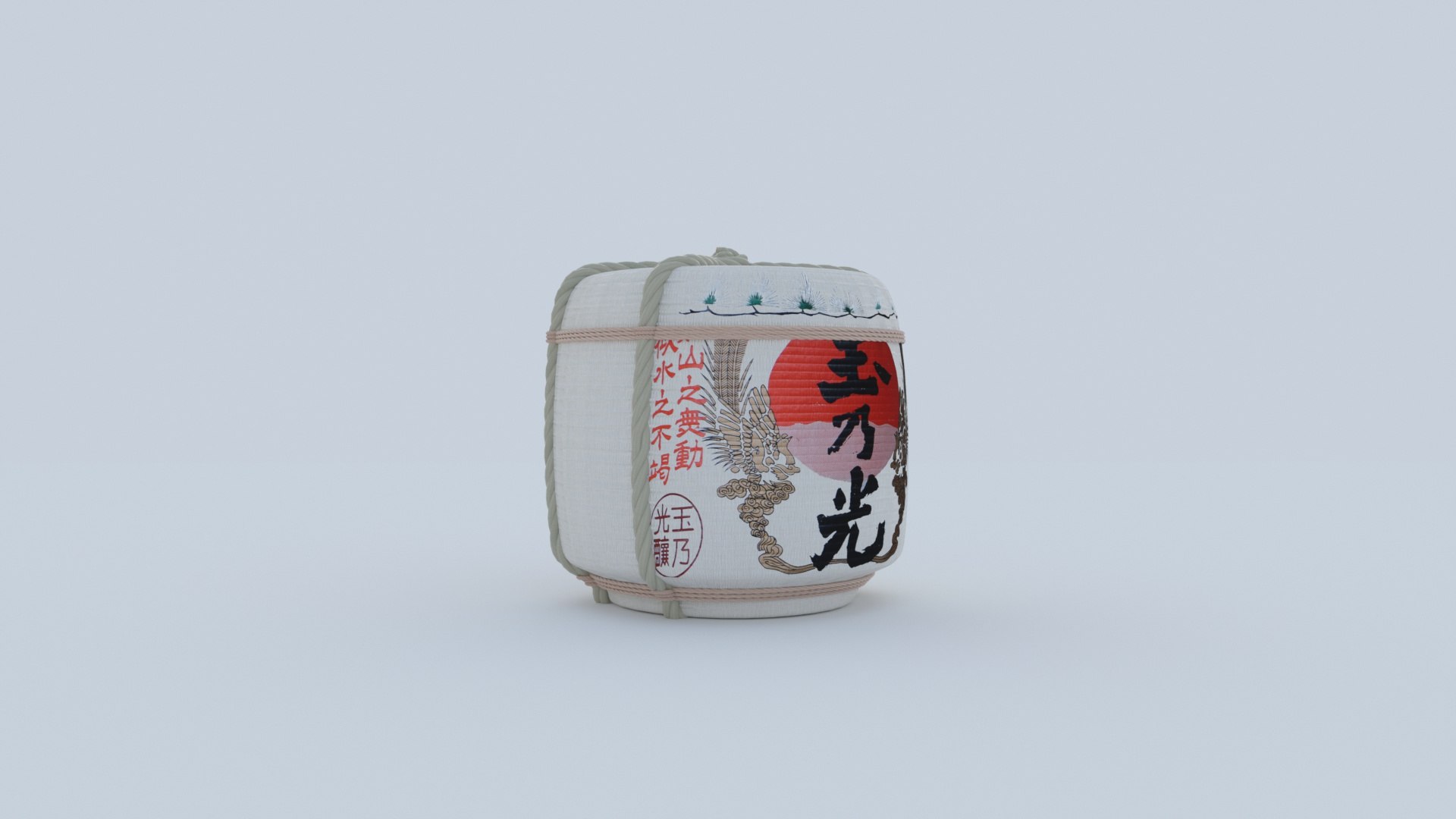 Japanese Sake Barrels 3D - TurboSquid 1538278