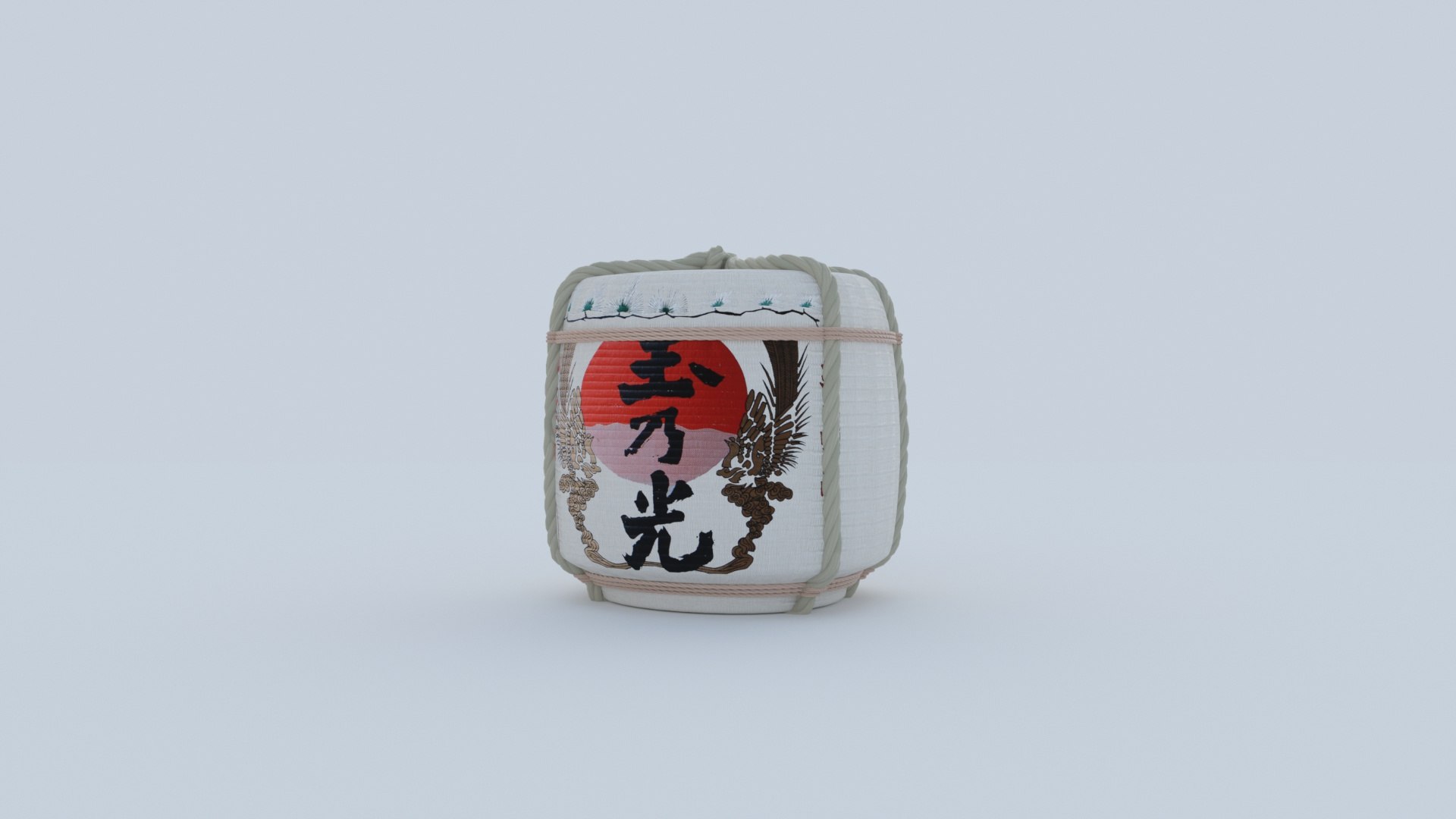Japanese Sake Barrels 3D - TurboSquid 1538278