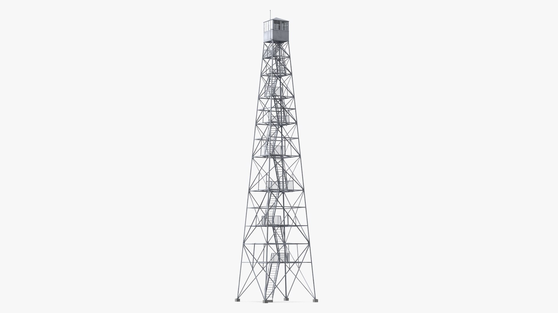 Fire Lookout Tower 3D model preview
