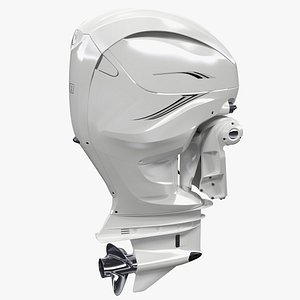 V8 Outboard Boat Motor White