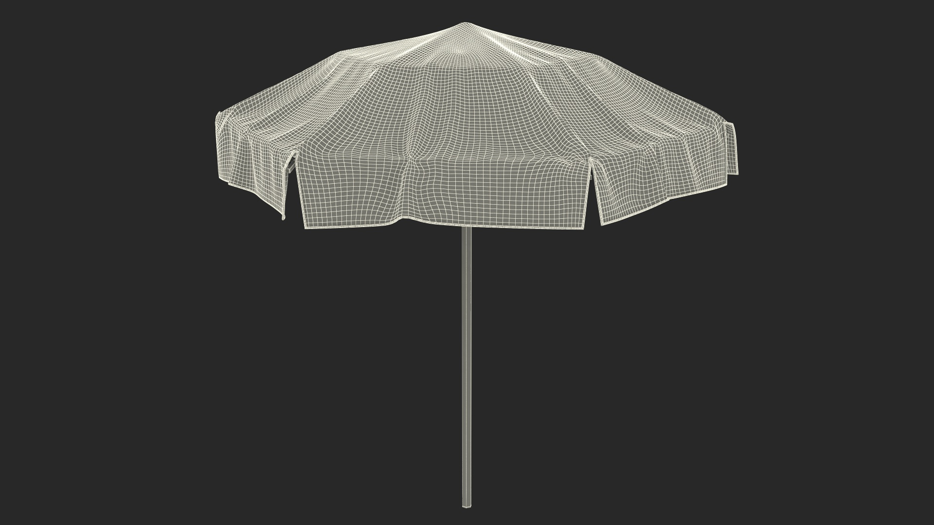 Green And White Patio Garden Umbrella 3D Model - TurboSquid 2136769