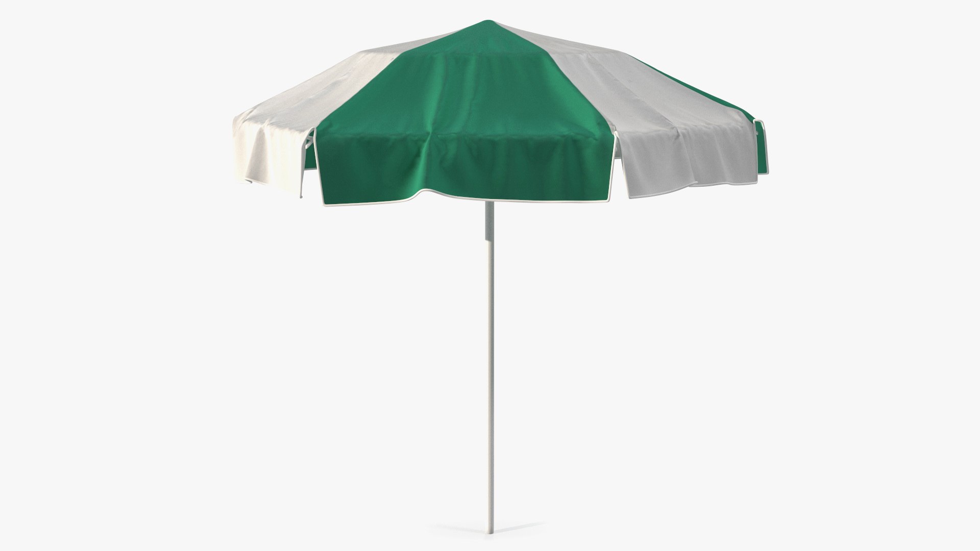 Green and White Patio Garden Umbrella 3D model - TurboSquid 2136769