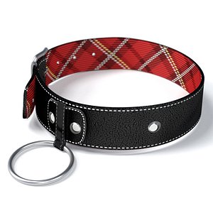 3d blend leather choker