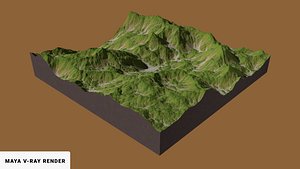 Large Scale Terrain  - 8 Textures - 8K 3D model