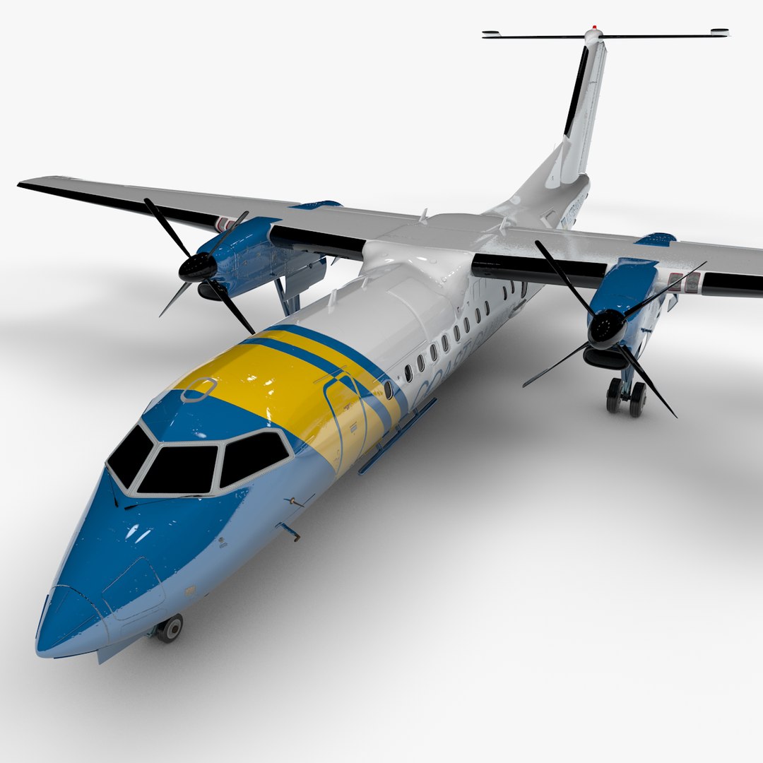 3D Model SWEDISH COAST GUARD Bombardier De Havilland Canada DHC-8