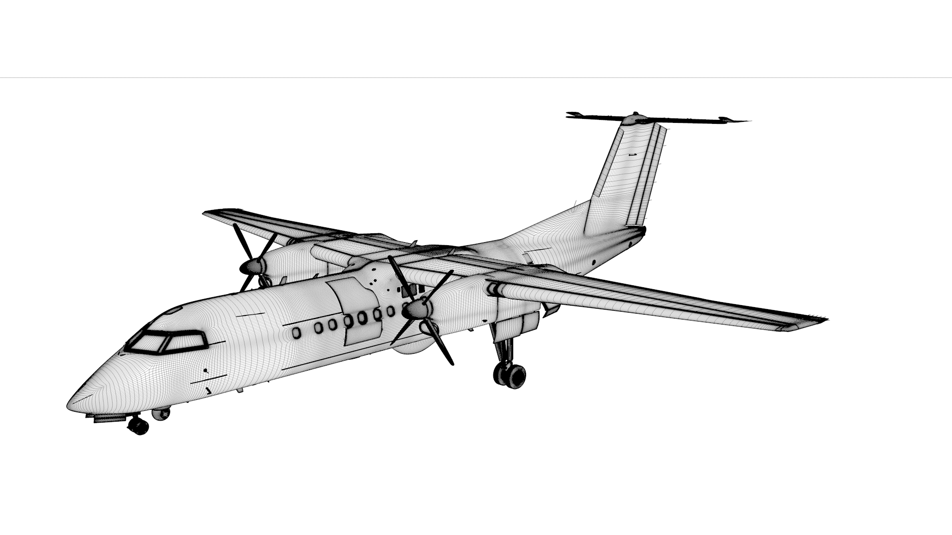 3D Model SWEDISH COAST GUARD Bombardier De Havilland Canada DHC-8