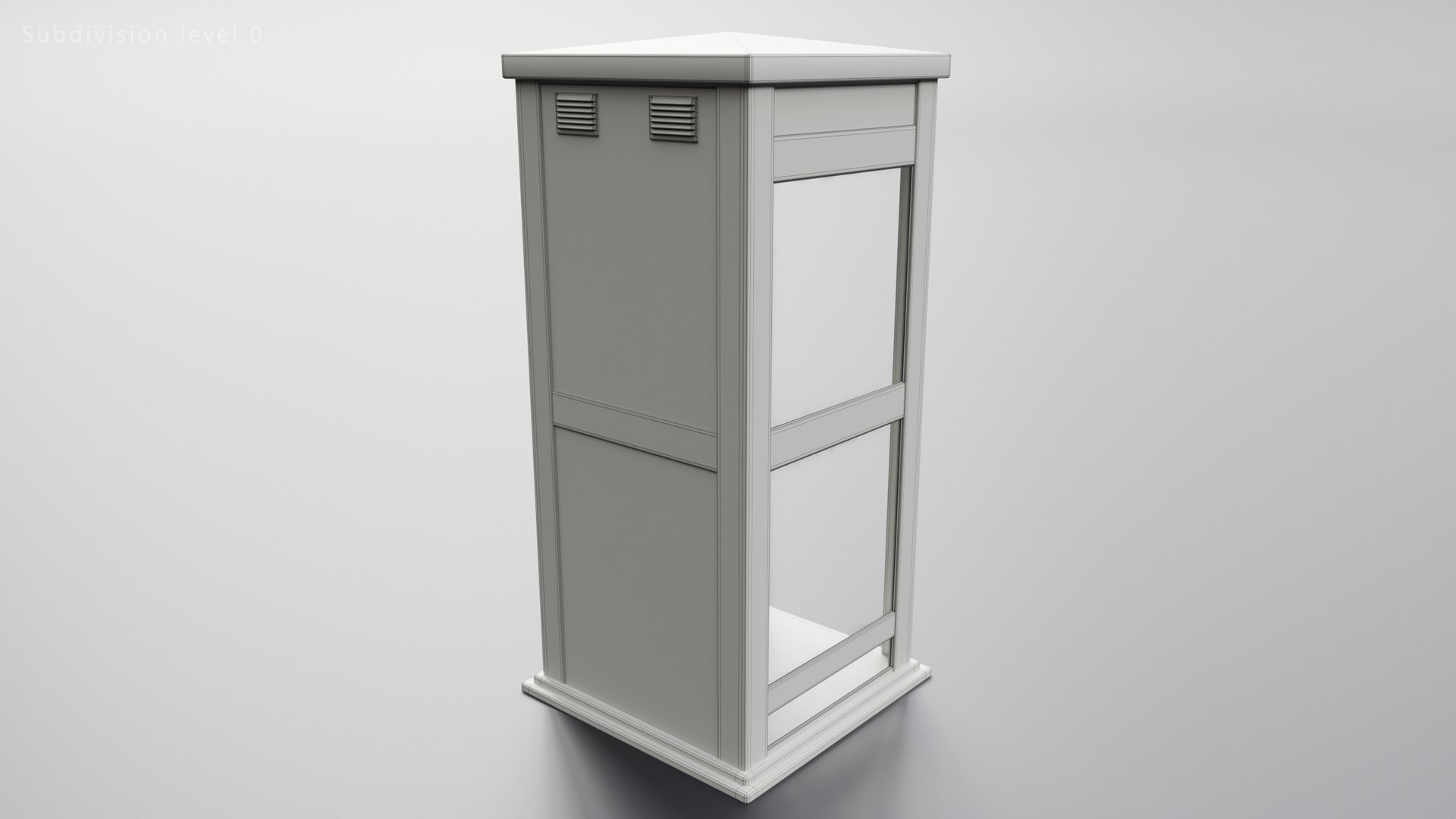 3D Phone booth model https://p.turbosquid.com/ts-thumb/mN/6tJDHq/9V/wireframes_lvl00_03/jpg/1694337958/1920x1080/fit_q87/185b02865a5c246f440356e9cff95ae4b455d00b/wireframes_lvl00_03.jpg