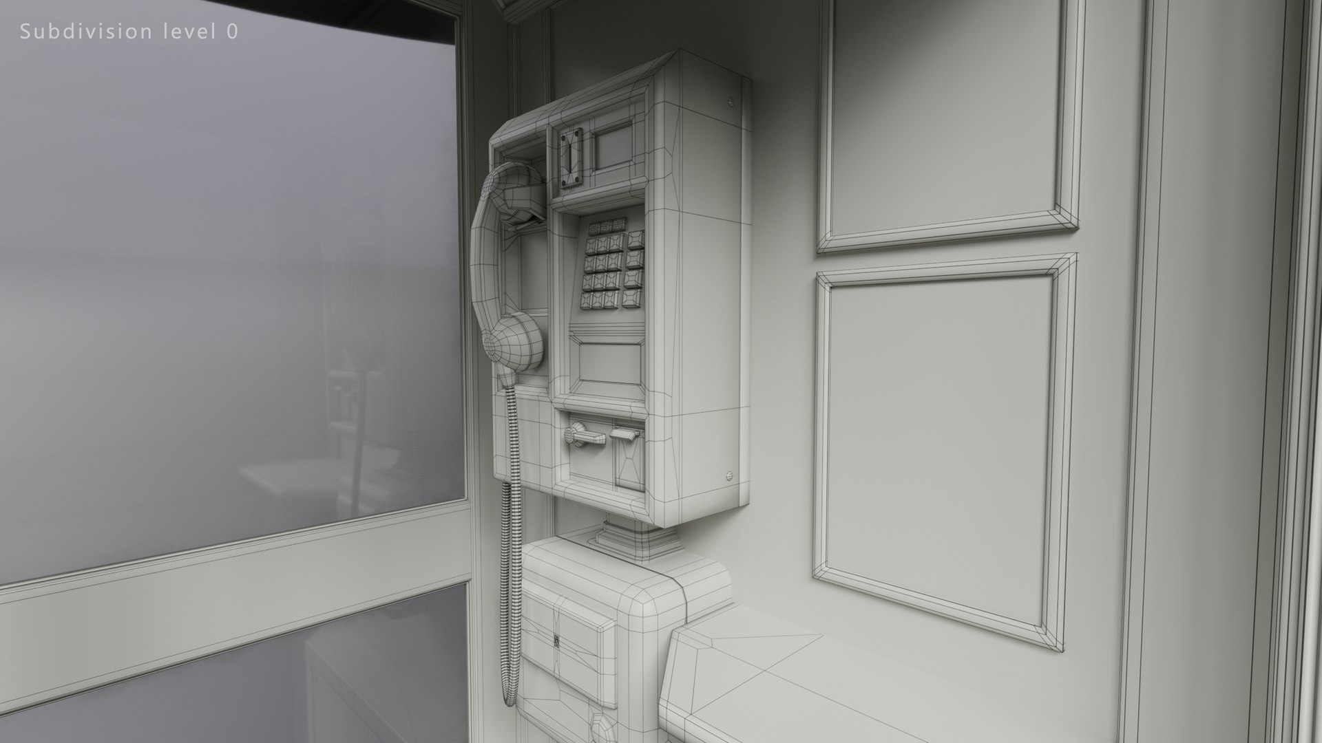 3D Phone booth model https://p.turbosquid.com/ts-thumb/mN/6tJDHq/ZU/wireframes_lvl00_05/jpg/1694337960/1920x1080/fit_q87/f0cf700b1254dd7a57c6f066d8e58f5675329523/wireframes_lvl00_05.jpg