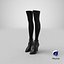 Botas de couro com meias 2
