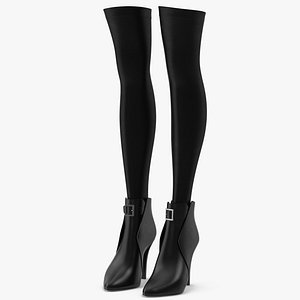 Leather Boots with Stockings 2