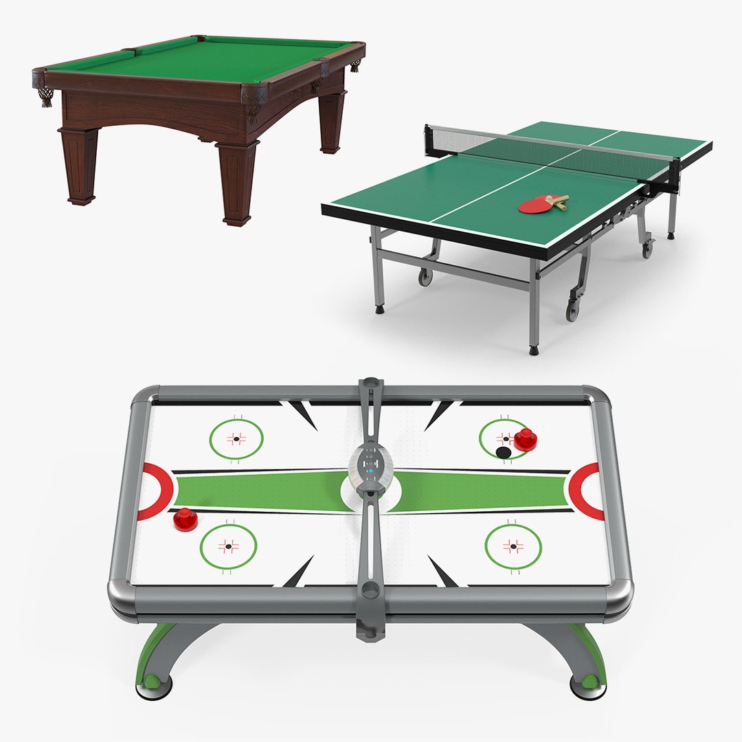 Table Games Collection 3D model preview