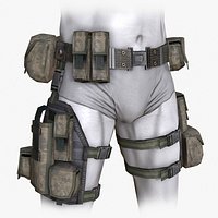 Lowpoly MOLLE Drop-Leg Platform