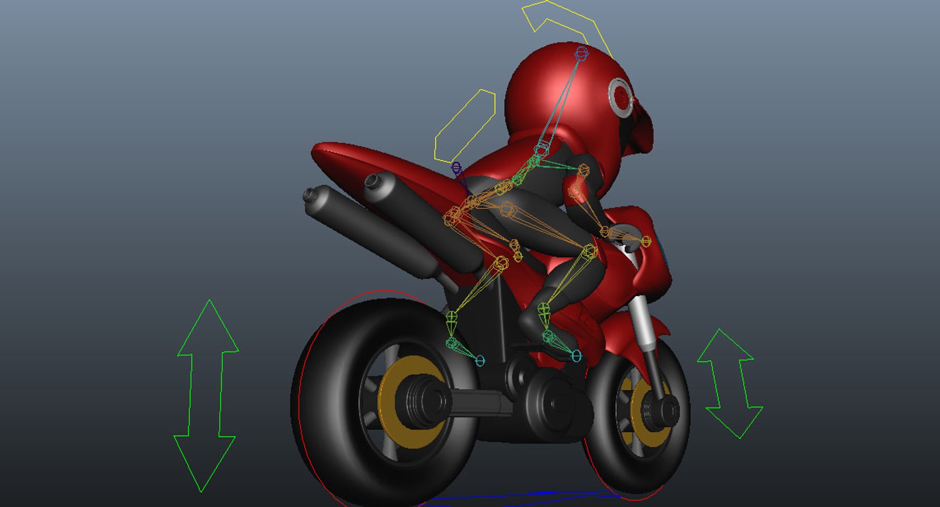 Rigged little rider bike 3D - TurboSquid 1178928