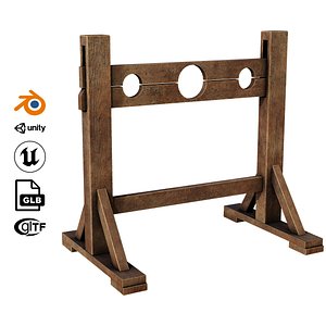 3D model Medieval Wooden Pillory